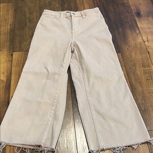 Judy Blue Khaki Flare Cropped Jeans